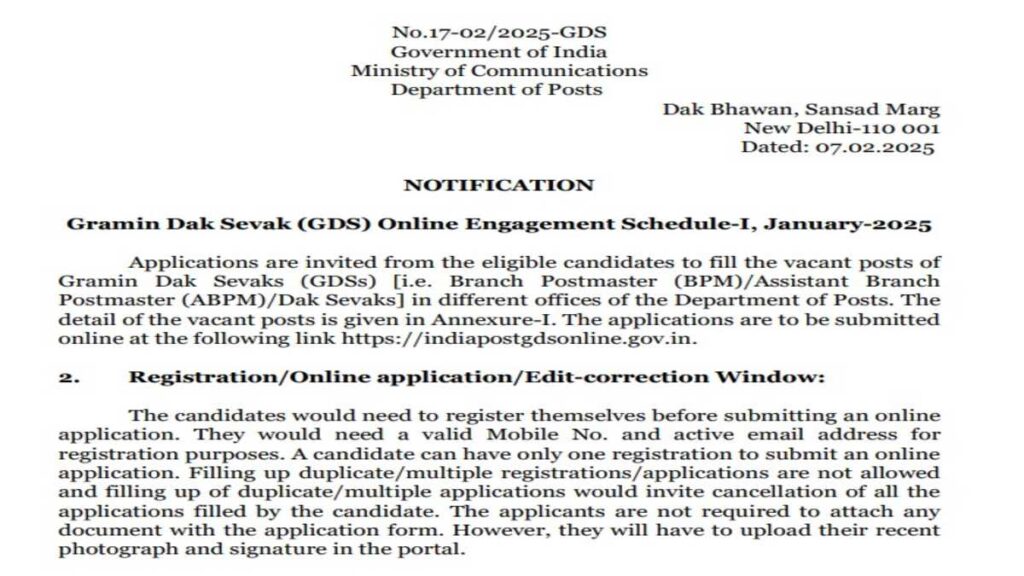 Free Job Alert WB Post Office GDS Recruitment 2025 Apply Online for 923 Posts