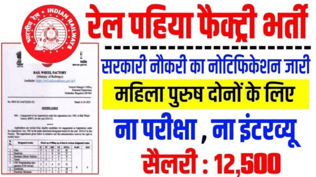 Rail Wheel Factory Vacancy