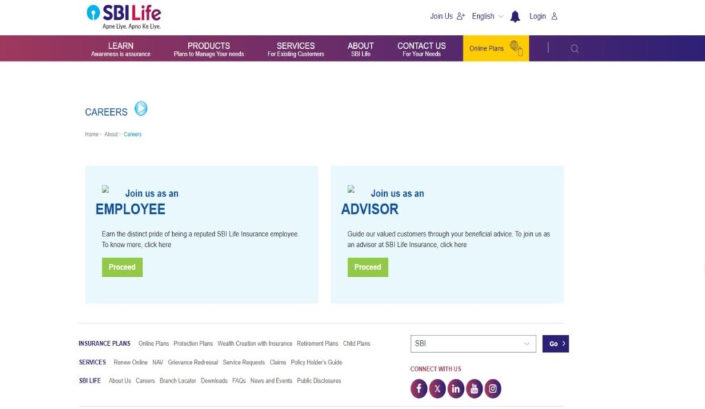 SBI Life Careers - Job
