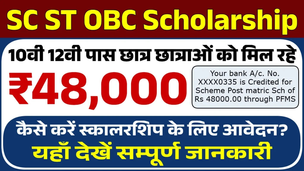 SC ST OBC Scholarship Online Apply