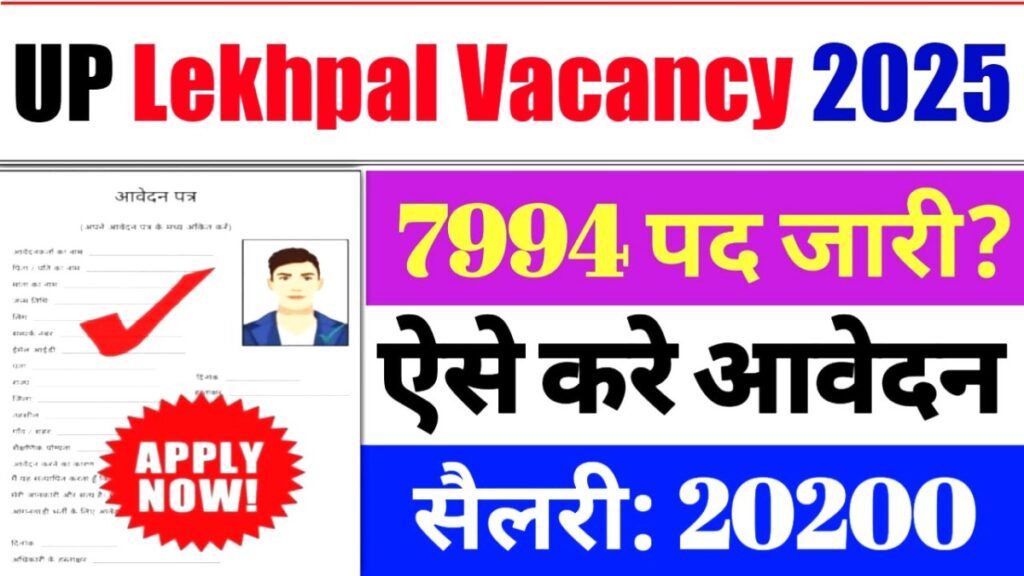 UP Lekhpal New Vacancy 2025