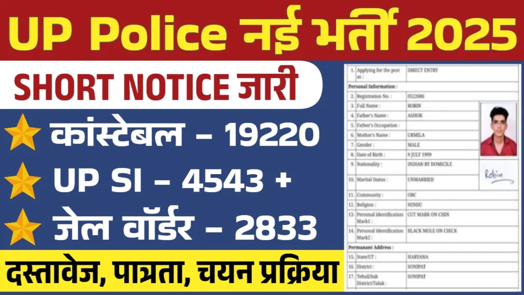 UP Police Recruitment 2025