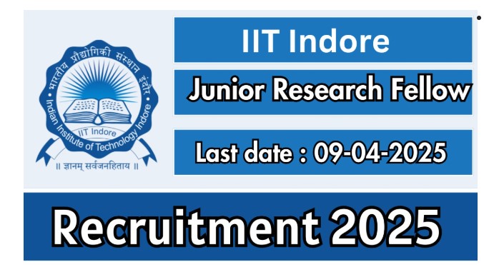 IIT Indore Job Vacancy 2025, Apply Online for Junior Research Fellow Posts Free Job alert